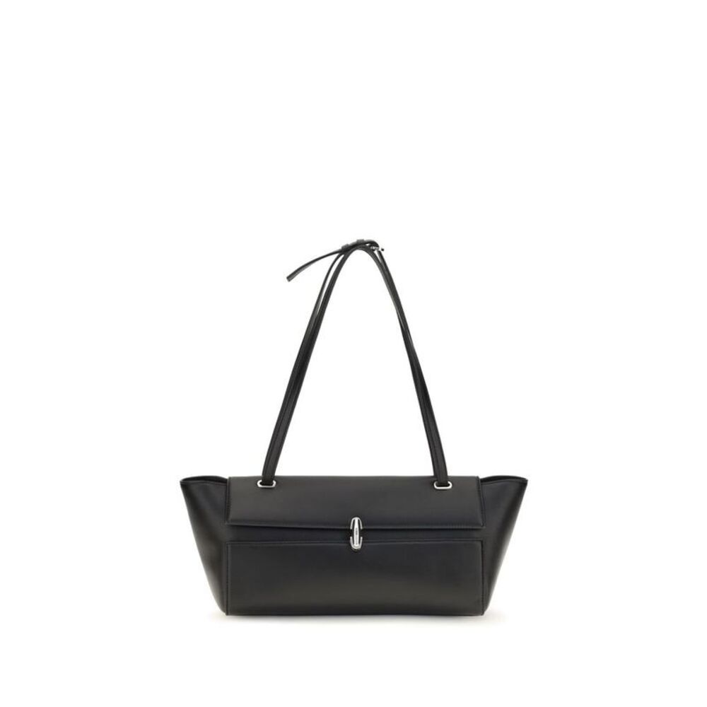 Savette Black Calf Leather Bos Taurus Shoulder Women's Bag